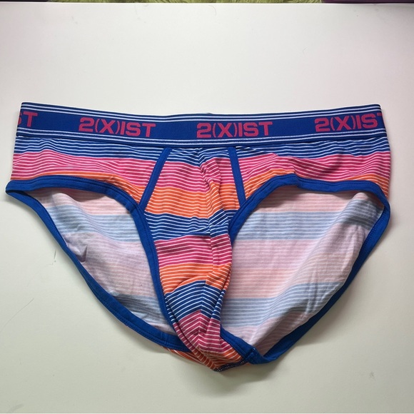 2xist Men's Briefs - Multicolor Stripes - Picture 1 of 1